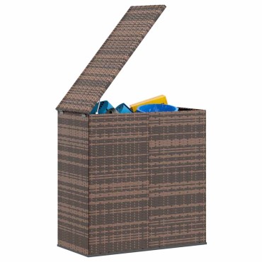 vidaXL Κουτί Μαξιλαριού Κήπου Καφέ 100x49x103,5cm Ρατάν Πολυαιθ. 1 τεμ.
