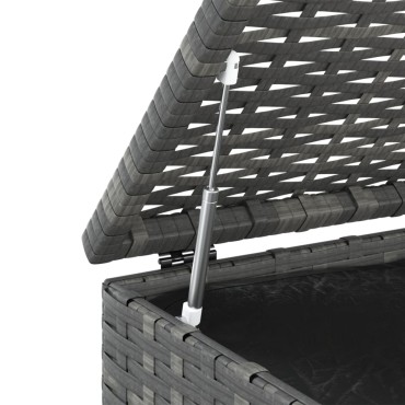 vidaXL Κουτί Μαξιλαριού Κήπου Γκρι 100x49x103,5cm Ρατάν Πολυαιθ. 1 τεμ.