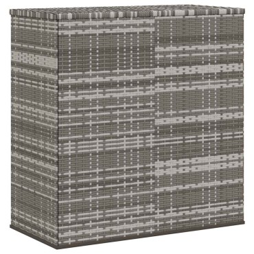 vidaXL Κουτί Μαξιλαριού Κήπου Γκρι 100x49x103,5cm Ρατάν Πολυαιθ. 1 τεμ.