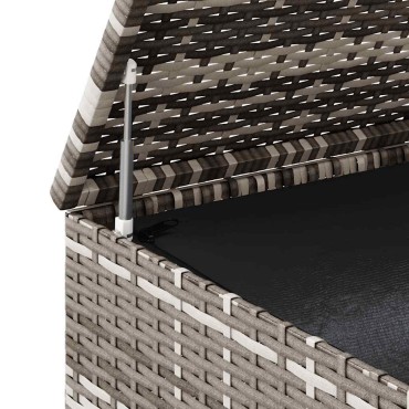vidaXL Κουτί Μαξιλαριού Κήπου Γκρι 100x49x103,5cm Ρατάν Πολυαιθ. 1 τεμ.