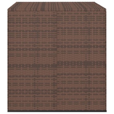 vidaXL Κουτί Μαξιλαριού Κήπου Καφέ 100x97,5x104cm Ρατάν Πολυαιθ. 1 τεμ.