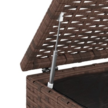vidaXL Κουτί Μαξιλαριού Κήπου Καφέ 100x97,5x104cm Ρατάν Πολυαιθ. 1 τεμ.