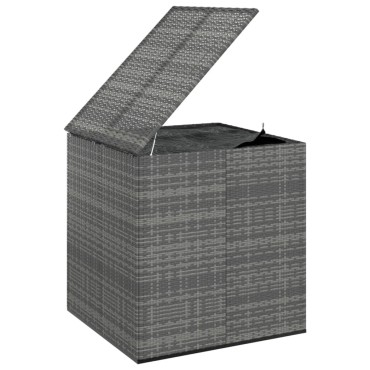 vidaXL Κουτί Μαξιλαριού Κήπου Γκρι 100x97,5x104cm Ρατάν Πολυαιθ. 1 τεμ.