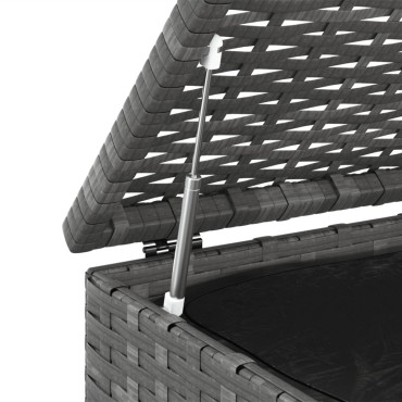 vidaXL Κουτί Μαξιλαριού Κήπου Γκρι 100x97,5x104cm Ρατάν Πολυαιθ. 1 τεμ.