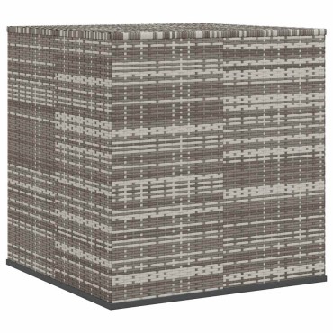 vidaXL Κουτί Μαξιλαριού Κήπου Γκρι 100x97,5x104cm Ρατάν Πολυαιθ. 1 τεμ.