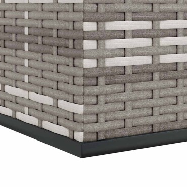 vidaXL Κουτί Μαξιλαριού Κήπου Γκρι 100x97,5x104cm Ρατάν Πολυαιθ. 1 τεμ.