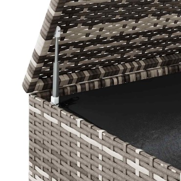 vidaXL Κουτί Μαξιλαριού Κήπου Γκρι 100x97,5x104cm Ρατάν Πολυαιθ. 1 τεμ.