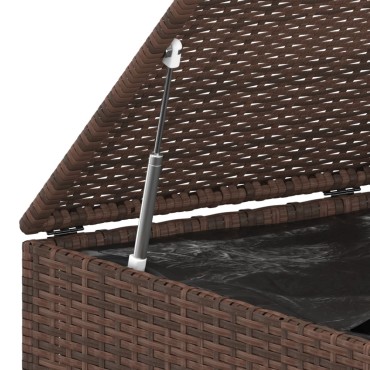 vidaXL Κουτί Μαξιλαριού Κήπου Καφέ 145x100x103cm Ρατάν Πολυαιθ. 1 τεμ.