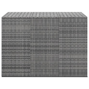 vidaXL Κουτί Μαξιλαριού Κήπου Γκρι 145x100x103cm Ρατάν Πολυαιθ. 1 τεμ.