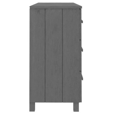vidaXL Συρταριέρα HAMAR Σκ. Γκρι 113x40x80cm Μασίφ Ξύλο Πεύκου 1 τεμ.