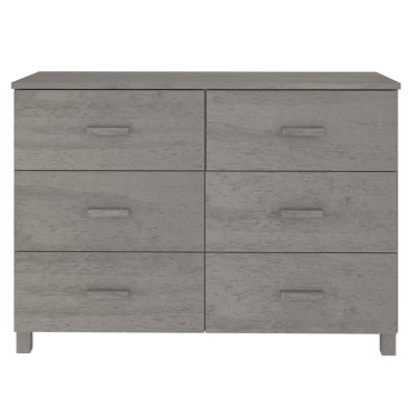 vidaXL Συρταριέρα HAMAR Αν. Γκρι 113x40x80cm Μασίφ Ξύλο Πεύκου 1 τεμ.