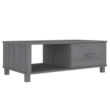 vidaXL Τραπεζάκι Σαλονιού HAMAR Σκ. Γκρι 100x55x35cm Μασίφ Ξύλο Πεύκου 1 τεμ.
