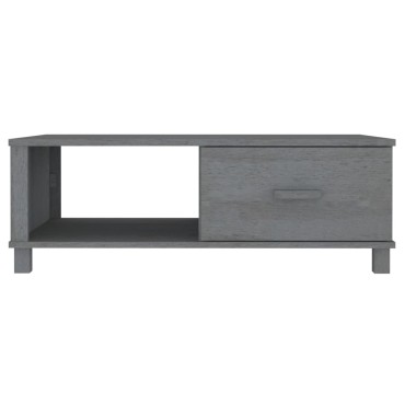 vidaXL Τραπεζάκι Σαλονιού HAMAR Σκ. Γκρι 100x55x35cm Μασίφ Ξύλο Πεύκου 1 τεμ.