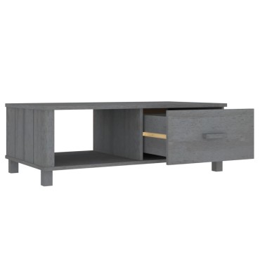 vidaXL Τραπεζάκι Σαλονιού HAMAR Σκ. Γκρι 100x55x35cm Μασίφ Ξύλο Πεύκου 1 τεμ.