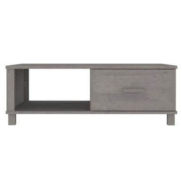vidaXL Τραπεζάκι Σαλονιού HAMAR Αν. Γκρι 100x55x35cm Μασίφ Ξύλο Πεύκου 1 τεμ.