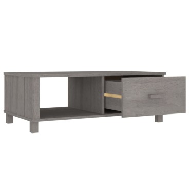 vidaXL Τραπεζάκι Σαλονιού HAMAR Αν. Γκρι 100x55x35cm Μασίφ Ξύλο Πεύκου 1 τεμ.