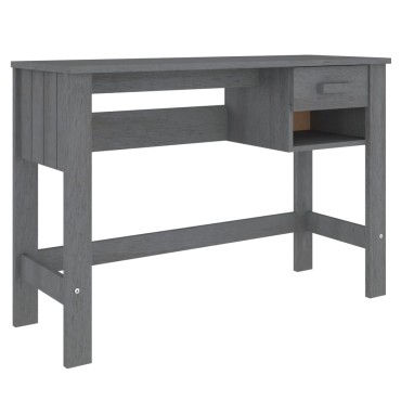 vidaXL Γραφείο HAMAR Σκ. Γκρι 110x40x75cm Μασίφ Ξύλο Πεύκου 1 τεμ.