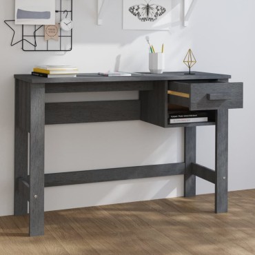 vidaXL Γραφείο HAMAR Σκ. Γκρι 110x40x75cm Μασίφ Ξύλο Πεύκου 1 τεμ.