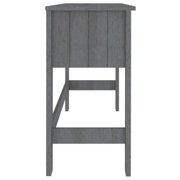 vidaXL Γραφείο HAMAR Σκ. Γκρι 110x40x75cm Μασίφ Ξύλο Πεύκου 1 τεμ.