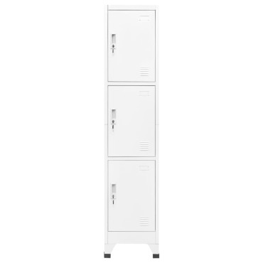 vidaXL Φοριαμός Λευκός 38x45x180cm Ατσάλινος 1 τεμ.