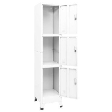 vidaXL Φοριαμός Λευκός 38x45x180cm Ατσάλινος 1 τεμ.