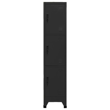 vidaXL Φοριαμός Μαύρος 38x45x180cm Ατσάλινος 1 τεμ.