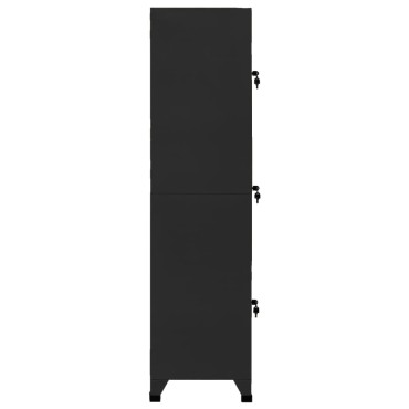 vidaXL Φοριαμός Μαύρος 38x45x180cm Ατσάλινος 1 τεμ.