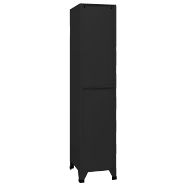 vidaXL Φοριαμός Μαύρος 38x45x180cm Ατσάλινος 1 τεμ.