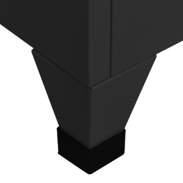 vidaXL Φοριαμός Μαύρος 38x45x180cm Ατσάλινος 1 τεμ.