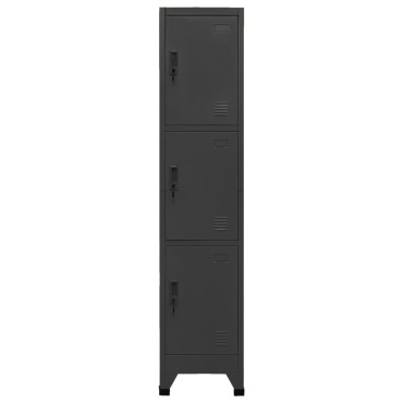 vidaXL Φοριαμός Ανθρακί 38x45x180cm από Ατσάλι 1 τεμ.