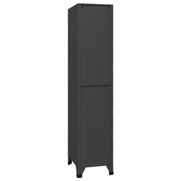 vidaXL Φοριαμός Ανθρακί 38x45x180cm από Ατσάλι 1 τεμ.