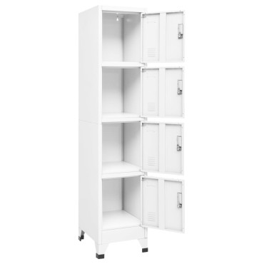 vidaXL Φοριαμός Λευκός 38x45x180cm Ατσάλινος 1 τεμ.