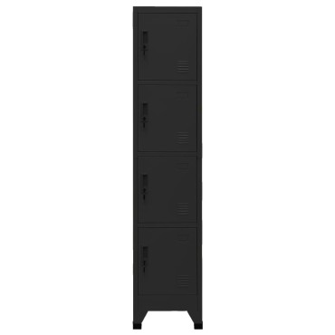 vidaXL Φοριαμός Μαύρος 38x45x180cm Ατσάλινος 1 τεμ.