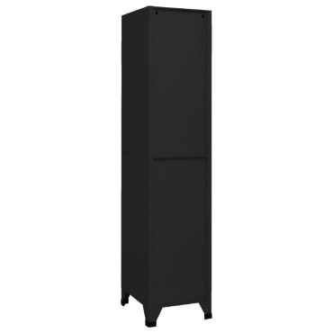 vidaXL Φοριαμός Μαύρος 38x45x180cm Ατσάλινος 1 τεμ.