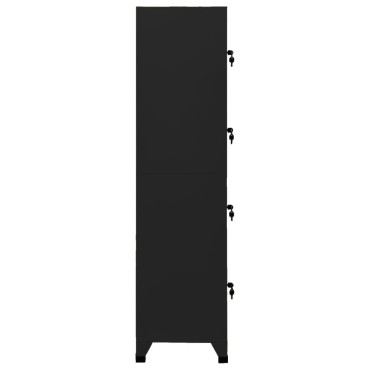 vidaXL Φοριαμός Μαύρος 38x45x180cm Ατσάλινος 1 τεμ.