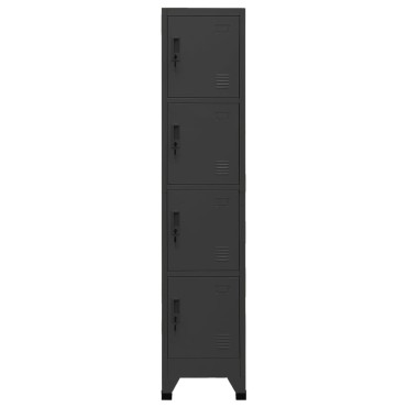 vidaXL Φοριαμός Ανθρακί 38x45x180cm από Ατσάλι 1 τεμ.