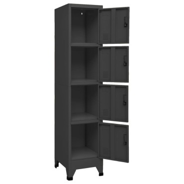 vidaXL Φοριαμός Ανθρακί 38x45x180cm από Ατσάλι 1 τεμ.