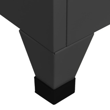 vidaXL Φοριαμός Ανθρακί 38x45x180cm από Ατσάλι 1 τεμ.