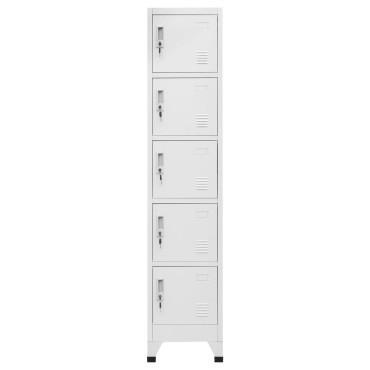 vidaXL Φοριαμός Ανοιχτό Γκρι 38x40x180cm Ατσάλινος 1 τεμ.