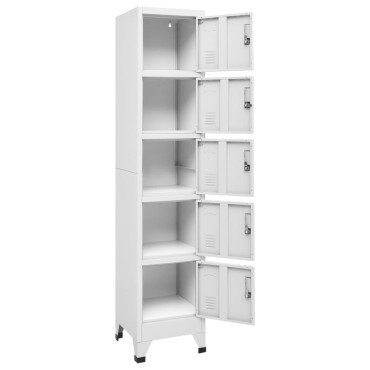 vidaXL Φοριαμός Ανοιχτό Γκρι 38x40x180cm Ατσάλινος 1 τεμ.