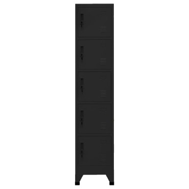 vidaXL Φοριαμός Μαύρος 38x40x180cm Ατσάλινος 1 τεμ.