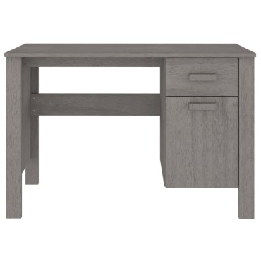 vidaXL Γραφείο HAMAR Αν. Γκρι 113x50x75cm από Μασίφ Ξύλο Πεύκου 1 τεμ.