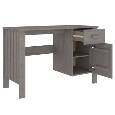 vidaXL Γραφείο HAMAR Αν. Γκρι 113x50x75cm από Μασίφ Ξύλο Πεύκου 1 τεμ.