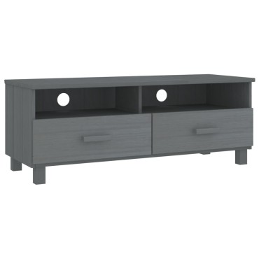 vidaXL Έπιπλο Τηλεόρασης HAMAR Σκ. Γκρι 106x40x40cm Μασίφ Ξύλο Πεύκου