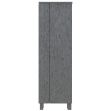 vidaXL Βιβλιοθήκη HAMAR Σκ. Γκρι 85x35x112cm Μασίφ Ξύλο Πεύκου 1 τεμ.