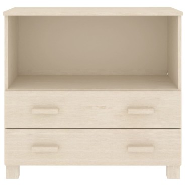 vidaXL Ντουλάπι HAMAR Καφέ Μελί 85x35x80cm Μασίφ Ξύλο Πεύκου 1 τεμ.