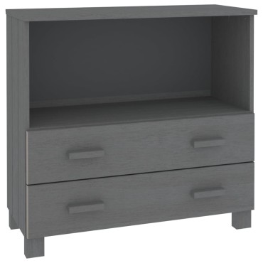 vidaXL Ντουλάπι HAMAR Σκ. Γκρι 85x35x80cm από Μασίφ Ξύλο Πεύκου 1 τεμ.