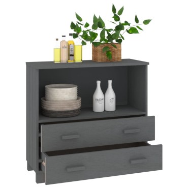 vidaXL Ντουλάπι HAMAR Σκ. Γκρι 85x35x80cm από Μασίφ Ξύλο Πεύκου 1 τεμ.