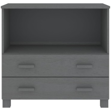 vidaXL Ντουλάπι HAMAR Σκ. Γκρι 85x35x80cm από Μασίφ Ξύλο Πεύκου 1 τεμ.