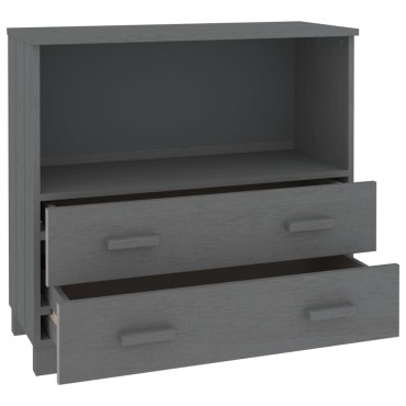 vidaXL Ντουλάπι HAMAR Σκ. Γκρι 85x35x80cm από Μασίφ Ξύλο Πεύκου 1 τεμ.